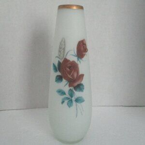Norleans Elegant Floral Vase with Rose Design - Made in Japan